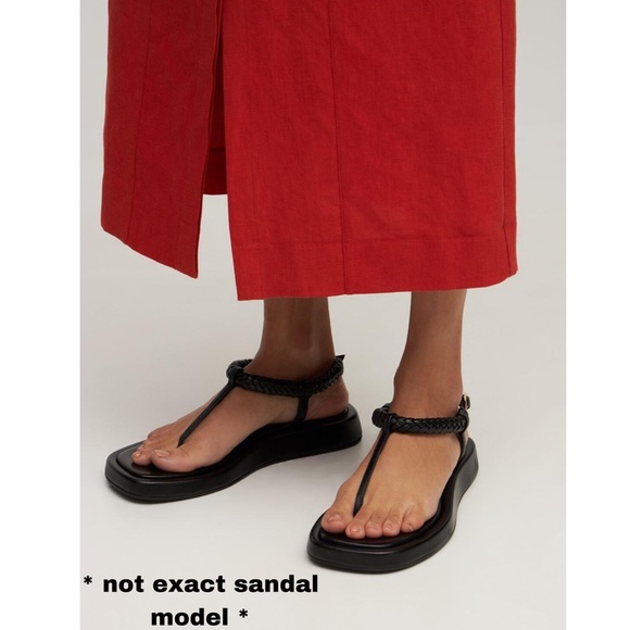 GIA Borghini x RHW Flat Thong Suede Sandals - Picture 11 of 13